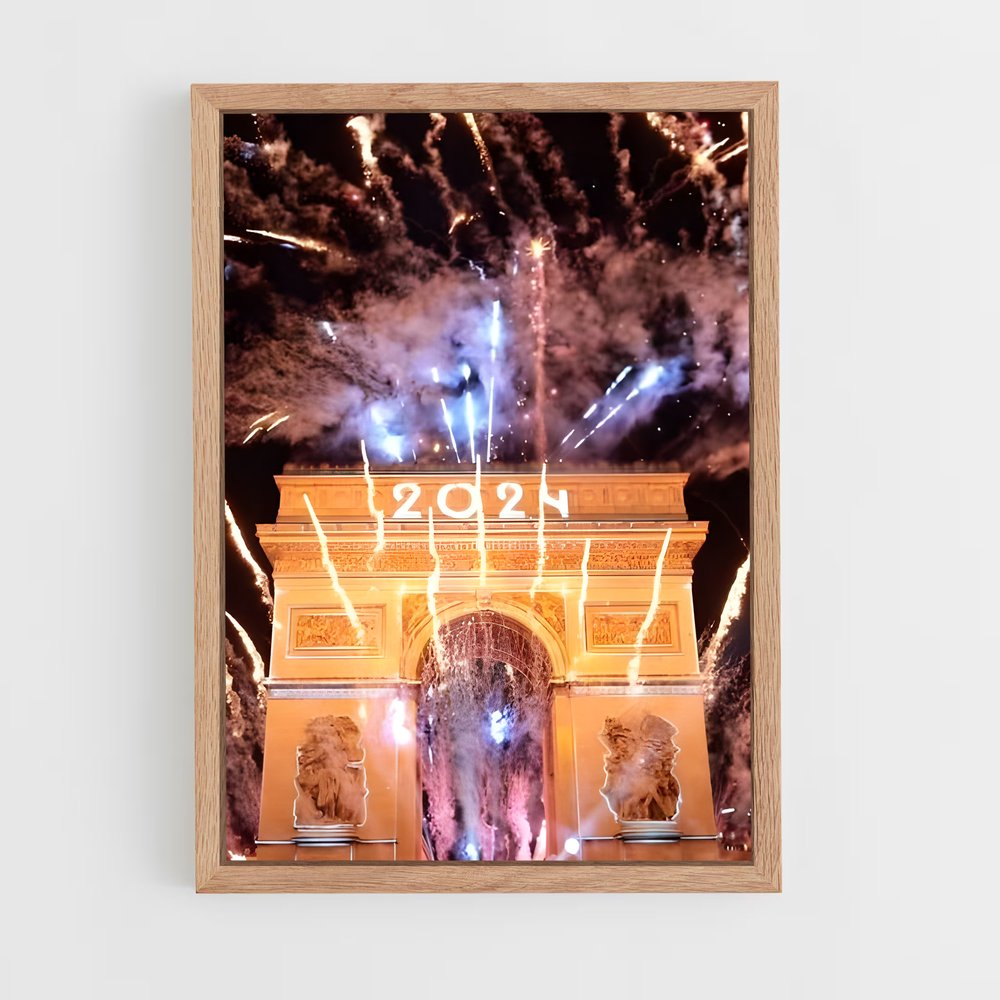 Poster Feux d'Artifice au Cœur de Paris – affiche Jeux Olympiques (vue 4)